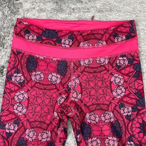 Lululemon Run Inspire Crop Legging Prisma Guava Lava Rose Print - Picture 6 of 11